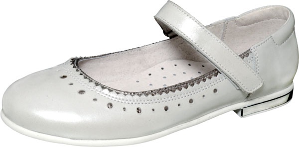Туфли Лель mary jane для девочки белый м 4-1457